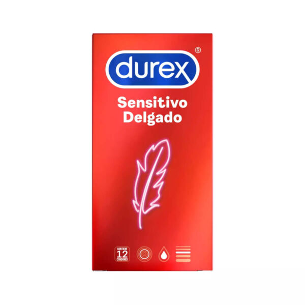 Durex Condones Sensitivo Delgado 12 Unidades