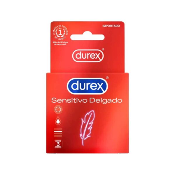 Durex Condones Sensitivo Delgado 3 Unidades