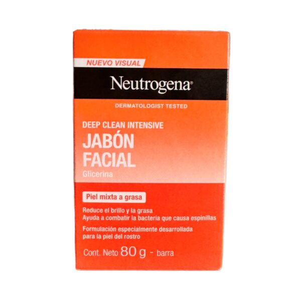 Jabón Facial En Barra Deep Clean Intensive 80g Neutrogena