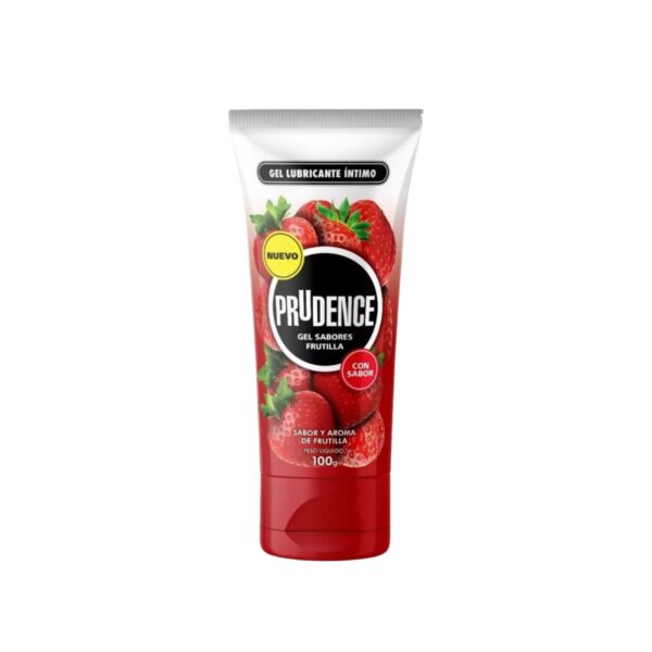 Lubricante Íntimo Gel Prudence Sabor Frutilla 100 Gr