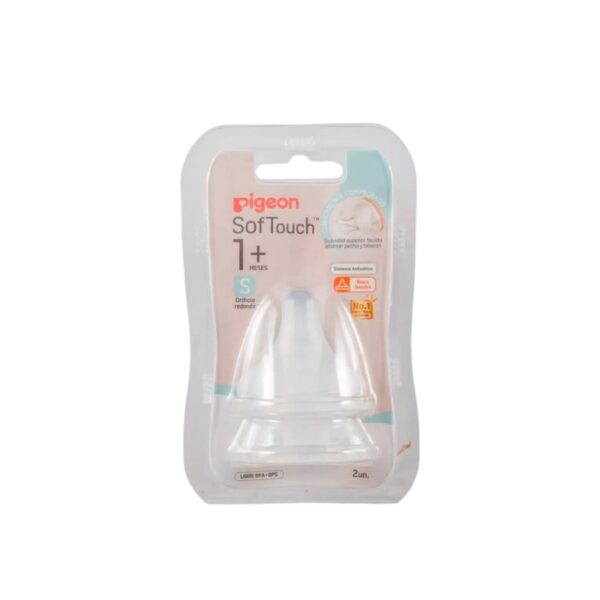 Pigeon Tetina Chupete Repuesto Softouch Talla S (1+m) 2 Und