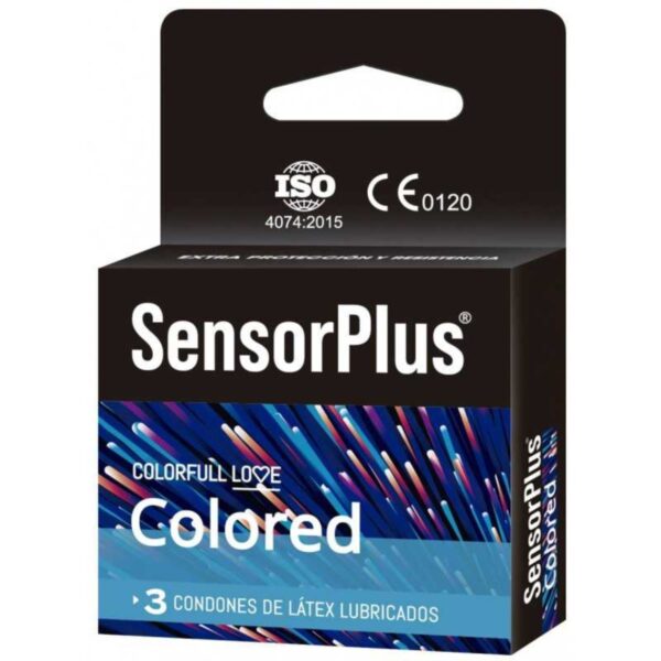 Sensor Plus Preservativos Colored 1 Caja x 3 Und