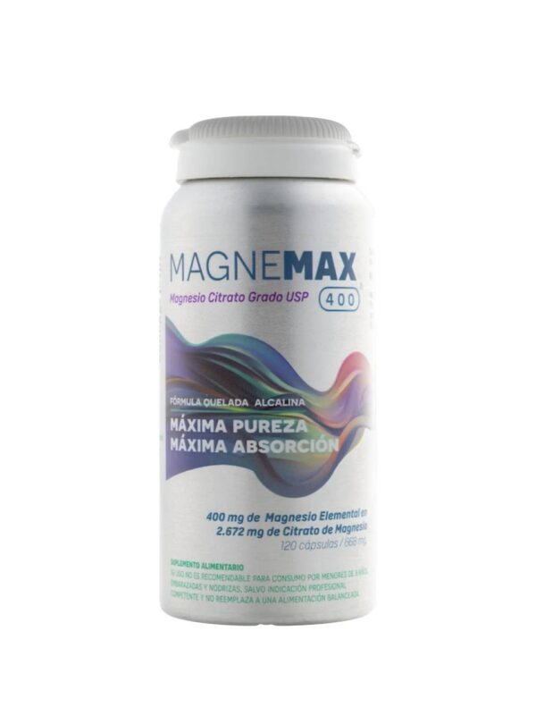 Magnemax 400, Magnesio Citrato, 668 mg, 120 Capsulas