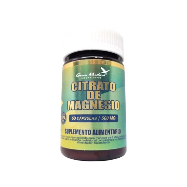 Citrato de Magnesio 500 mg x 60 Cápsulas Green Medical