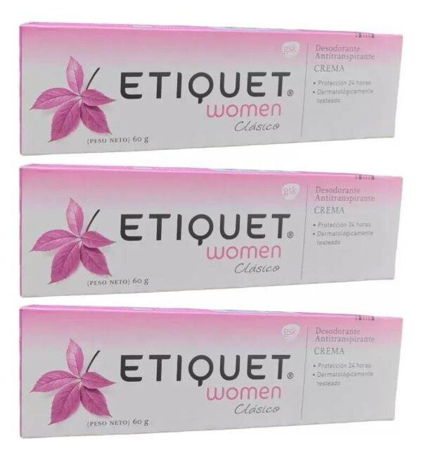  Etiquet Desodorante Crema Women Clásico 60  pack de 3