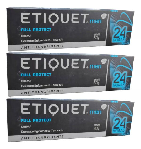  Etiquet Desodorante Crema Men Full Protect 60  pack de 3