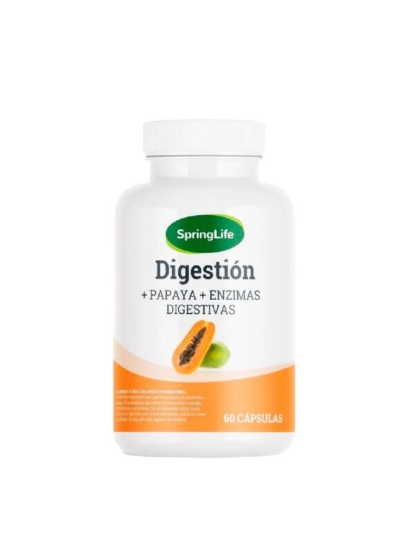 Digestion Papaya+Enzimas Digestivas 60 cap SpringLife