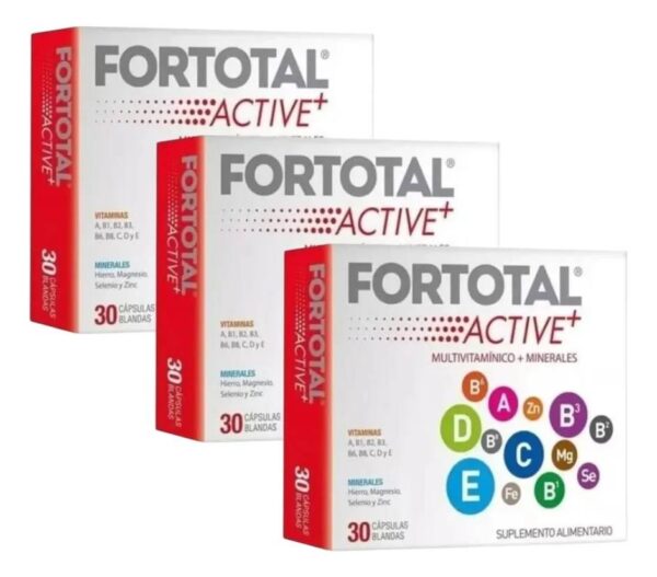 Fortotal Active+ 30 Cap Blandas. Pack de 3